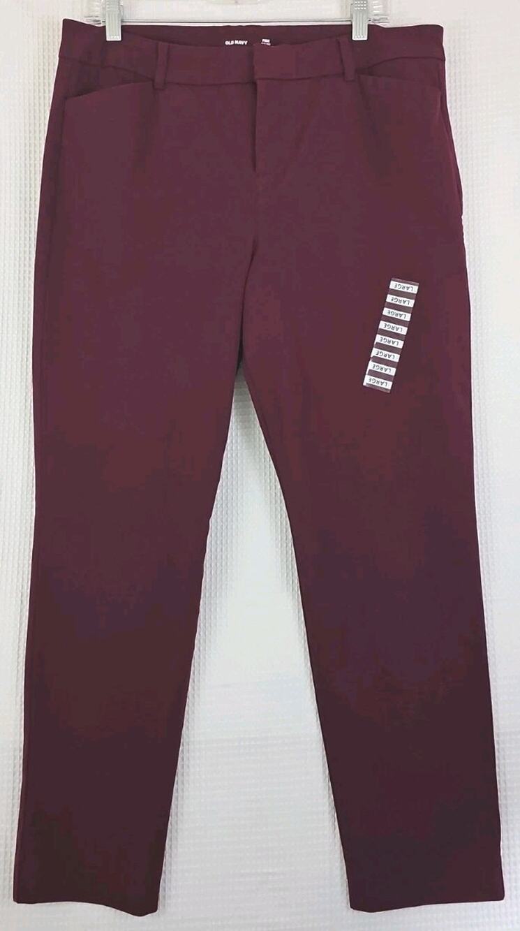 Old Navy ~Woman Size 14~ Burgundy/Red High-Rise Pixie Skinny Ankle Pants NWOT.